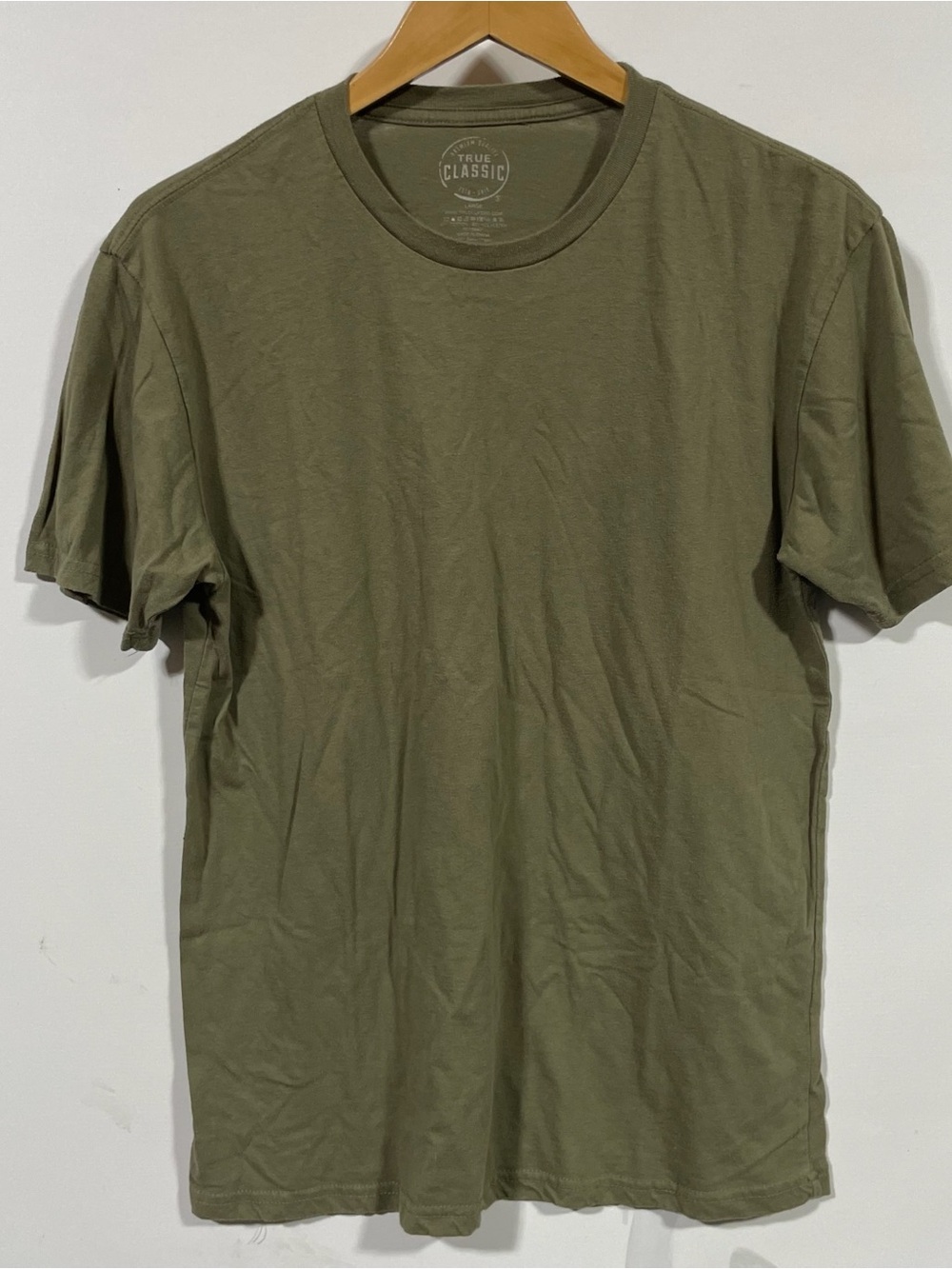 True Classic Crew Neck Tee in Olive for Men